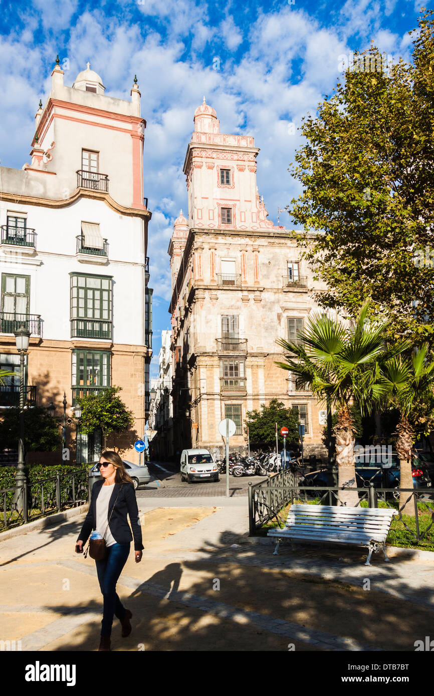 House of the Four Towers, Cadiz, Andalusia, Spain Stock Photo Alamy