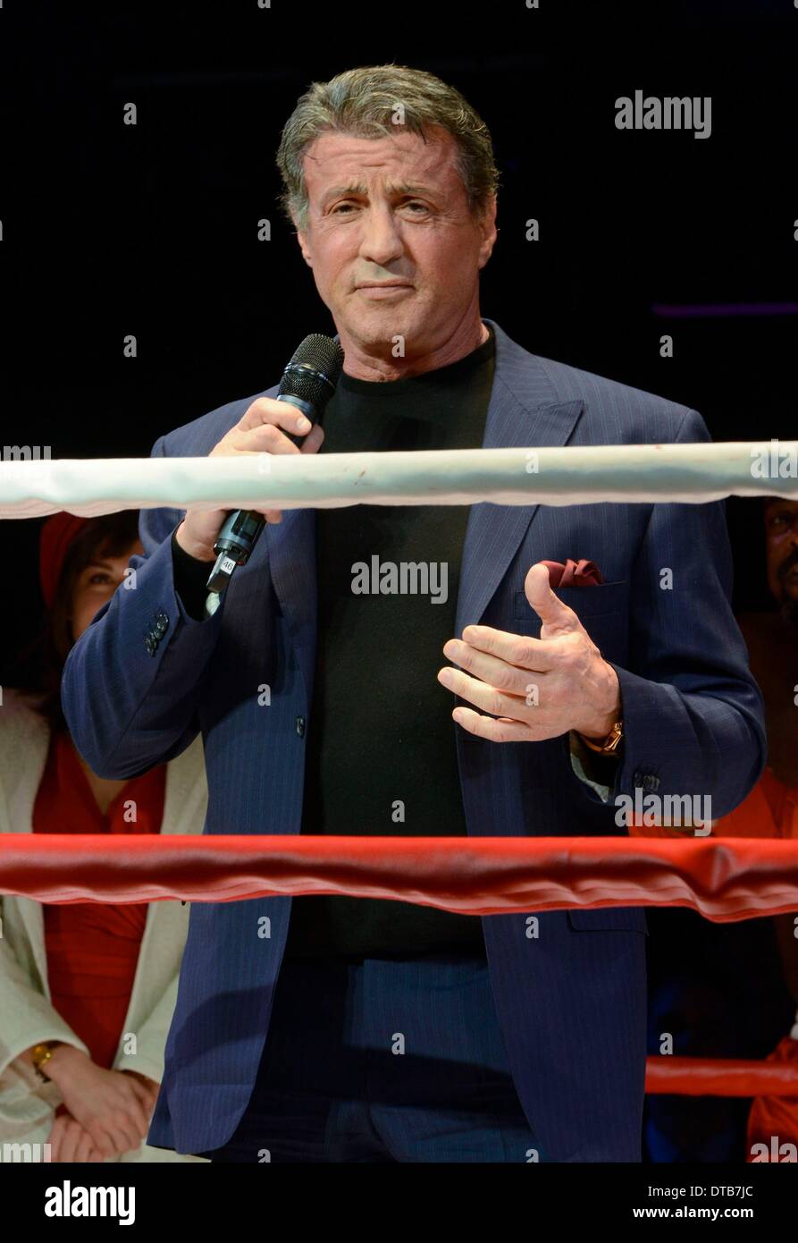 New York, NY, USA. 13th Feb, 2014. Sylvester Stallone in attendance for ROCKY First Performance of Previews on Broadway, Winter Garden Theatre, New York, NY February 13, 2014. Credit:  Derek Storm/Everett Collection/Alamy Live News Stock Photo