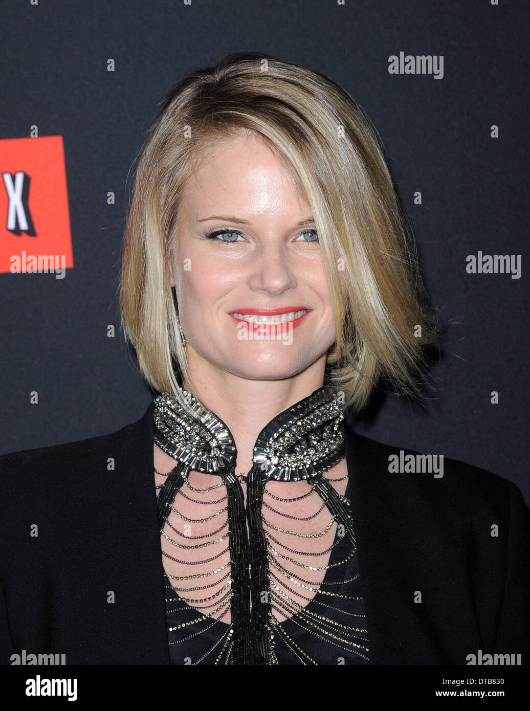Los Angeles, California, USA. 13th Feb, 2014. Joelle Carter arrives for