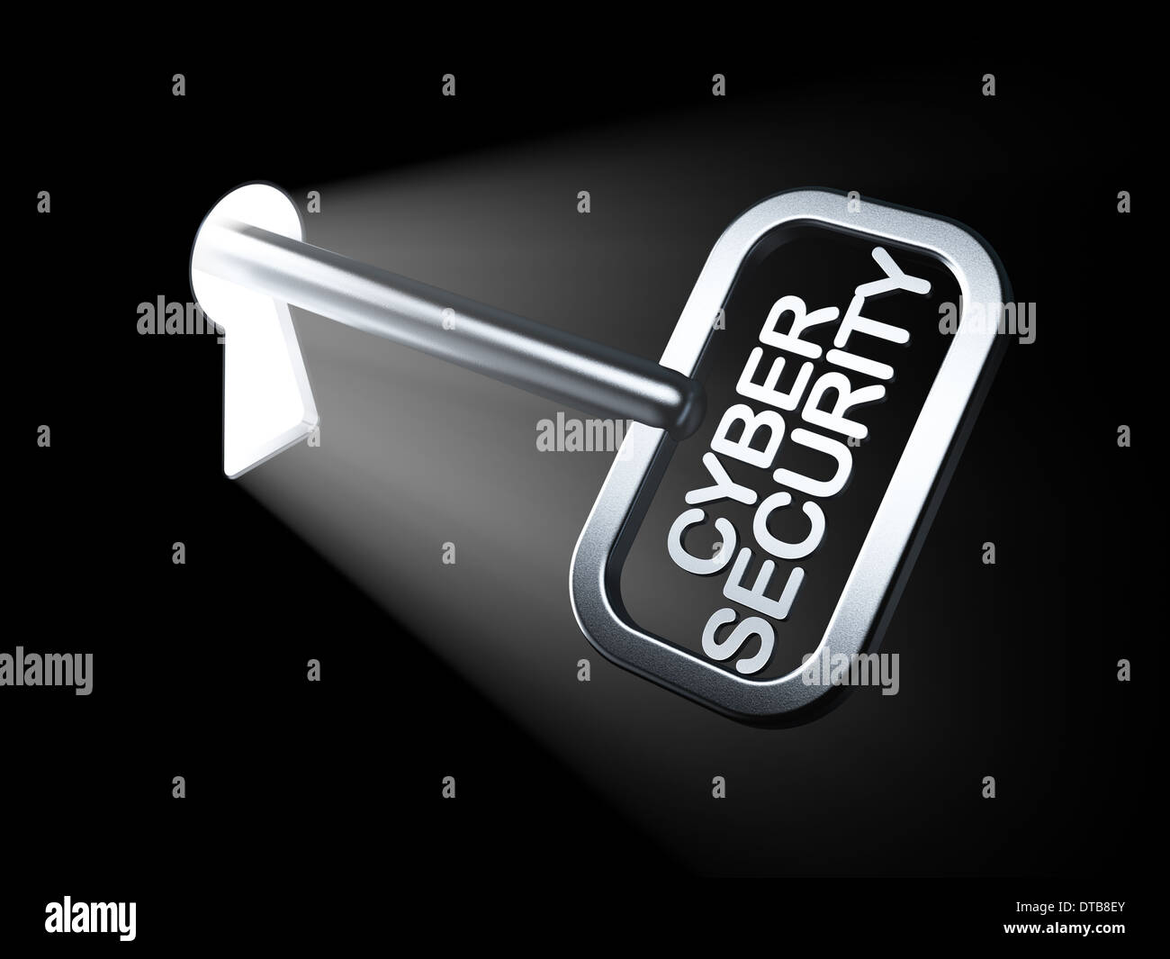 Safety concept: Cyber Security on key Stock Photo - Alamy