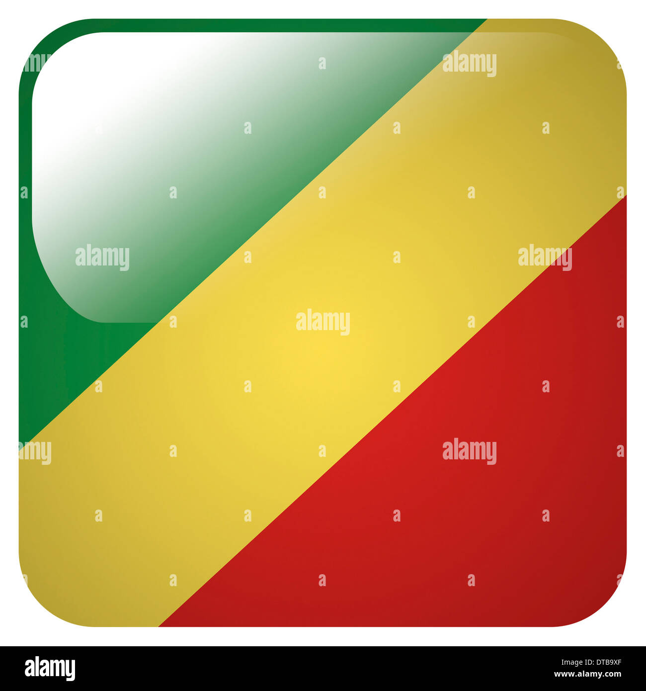 Glossy icon with flag of Congo Republic Stock Photo - Alamy