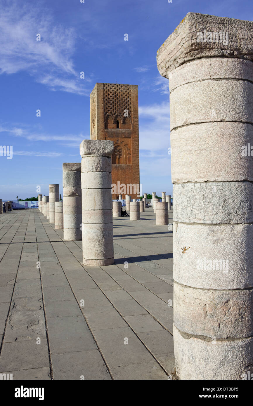 Hassan Tower or Tour Hassan is the minaret of an incomplete mosque in ...