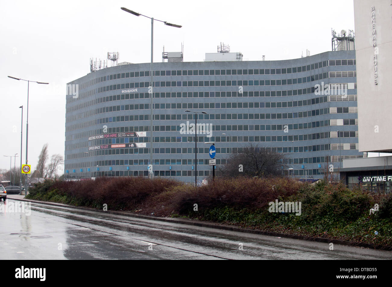 Equipoint office building in wet weather, Yardley, Birmingham, UK Stock