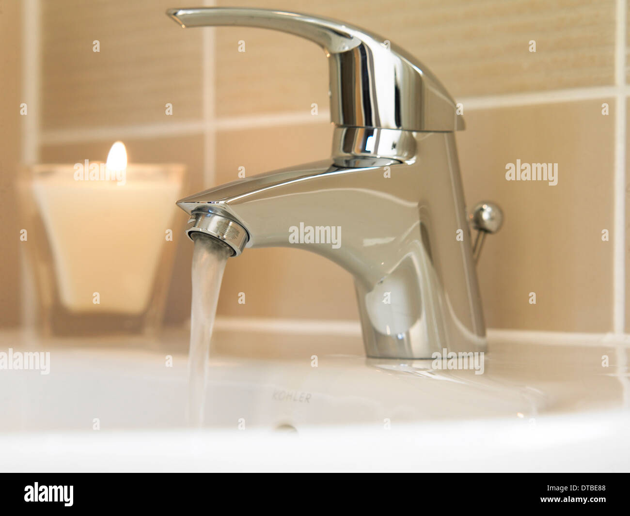 Bathroom sink tap Stock Photo Alamy