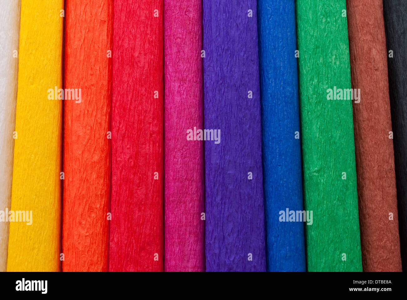 various color paper for art or decor like a rainbow Stock Photo Alamy