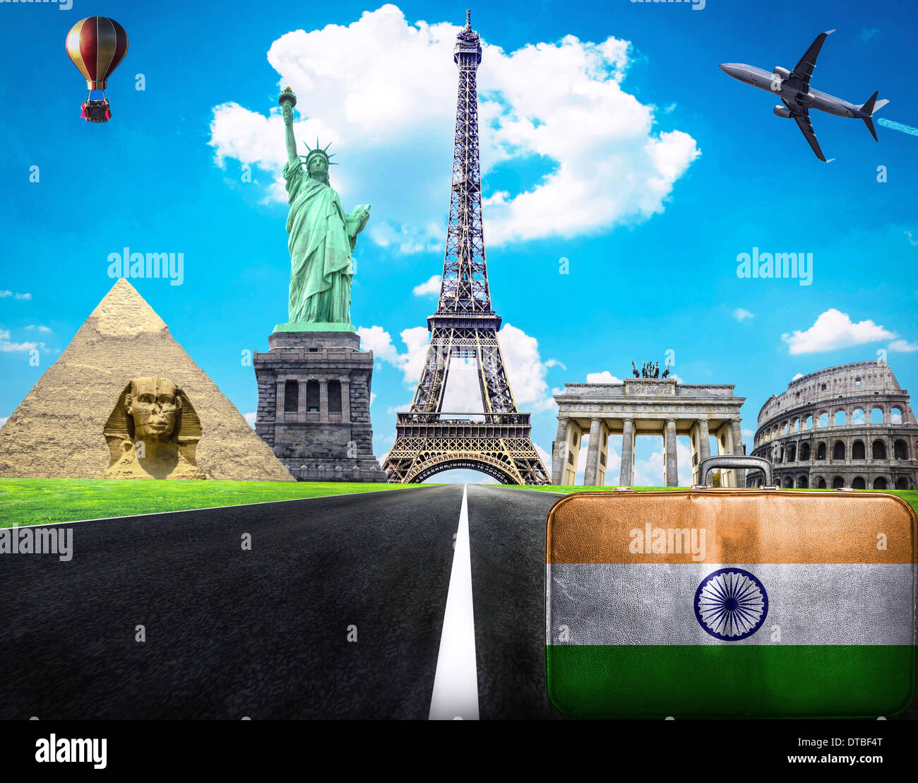 Travel the world conceptual image - Visit India Stock Photo - Alamy