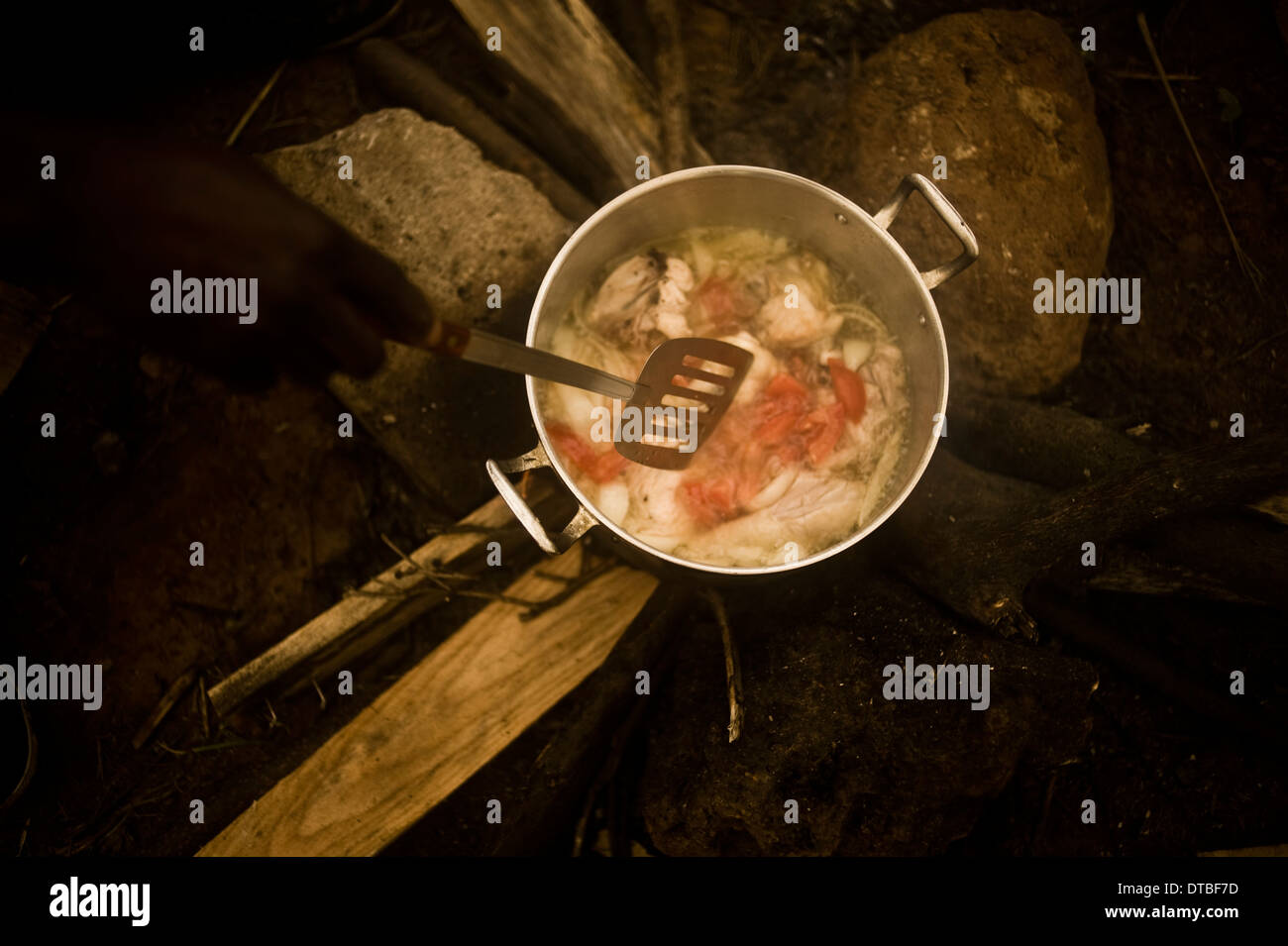 African immigrants live in plastic huts in a shanty campsite in Lepe, Huelva, Spain, waiting for