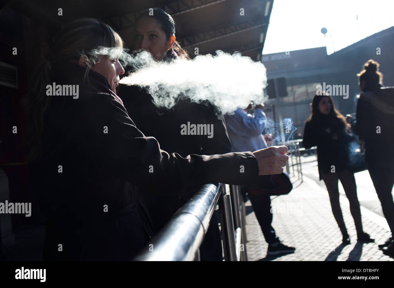Smoking in Madrid, Spain. smoke cigarette tobacco smoker tabaco cigarro