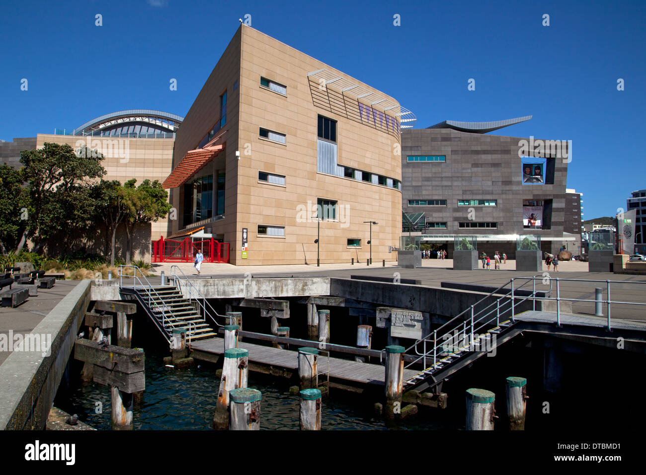 Te Papa Museum of New Zealand, Harbour, Wellington, North Island, New Zealand Stock Photo