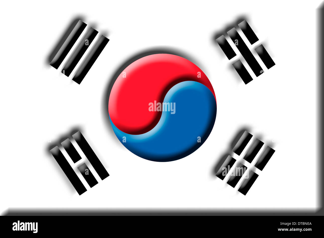 Republic of Korea / South Korea national flag Stock Photo Alamy