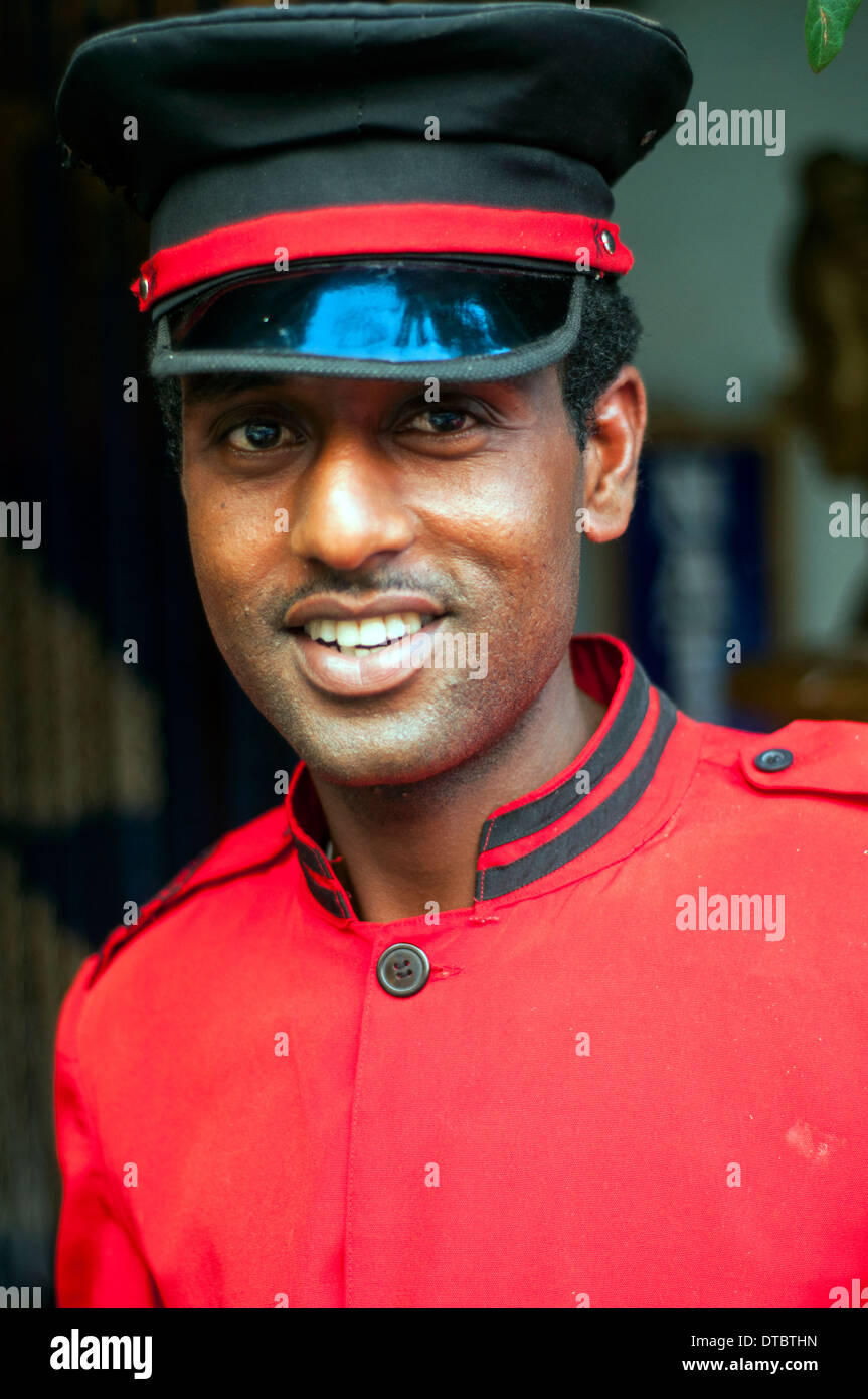 bar security guard, Piazza, Addis Ababa, Ethiopia Stock Photo Alamy