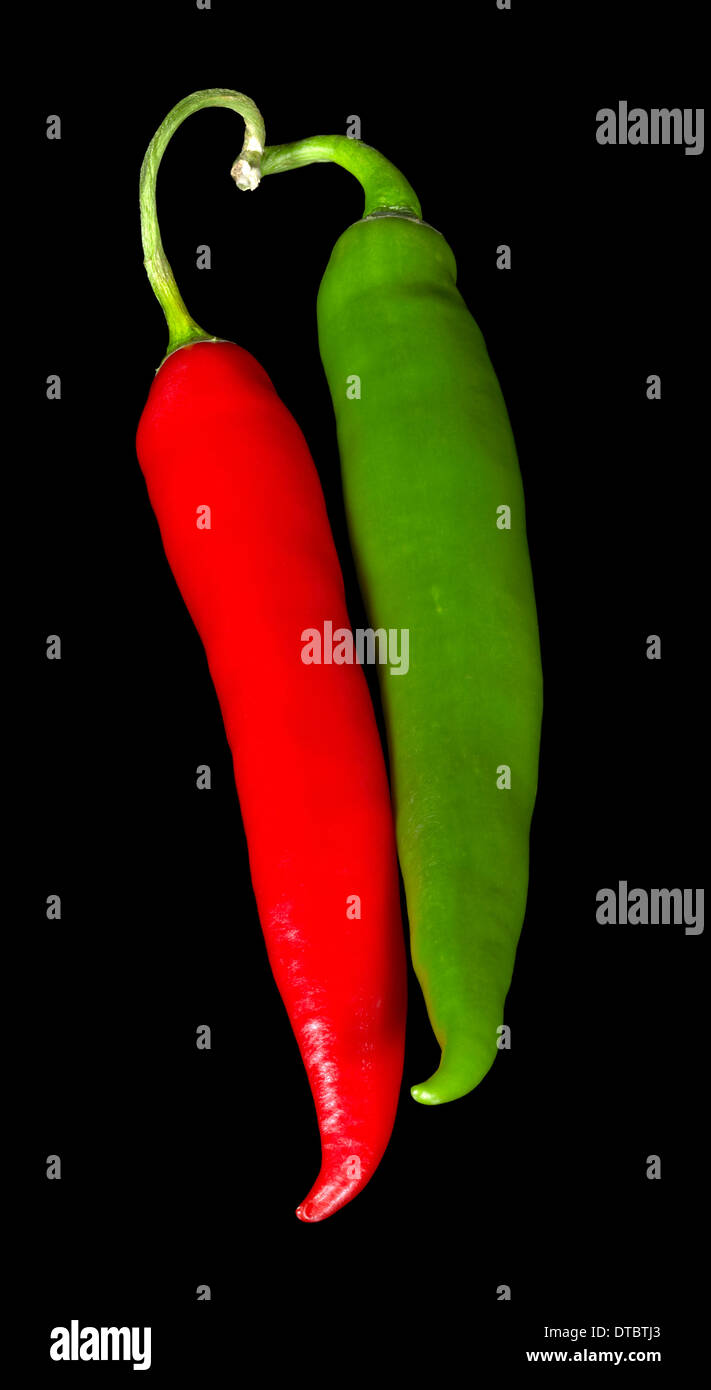Red chilli isolated side view hi-res stock photography and images - Alamy