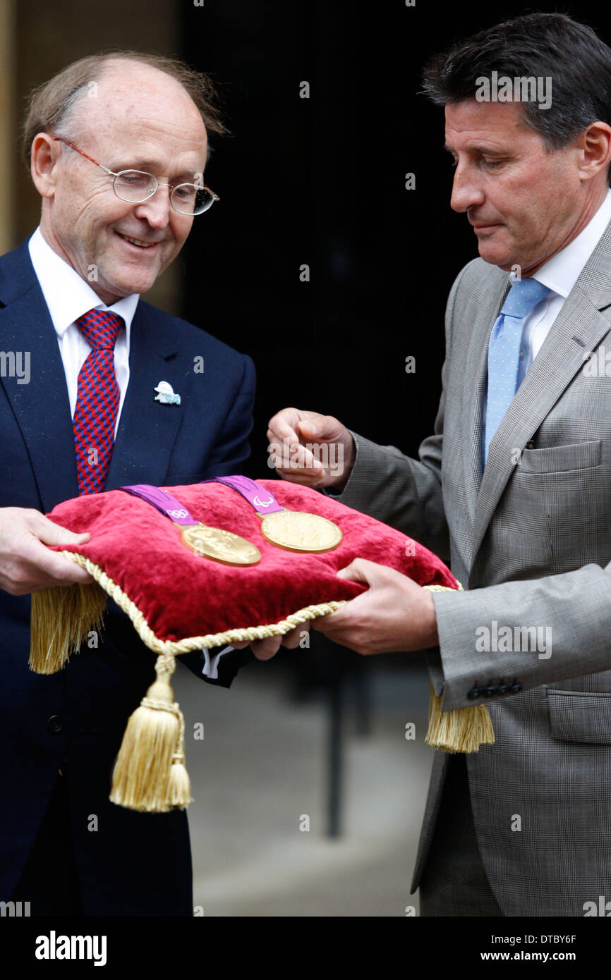 Locog Chair Seb Coe And Rio Tinto Chairman Jan Du Plessias