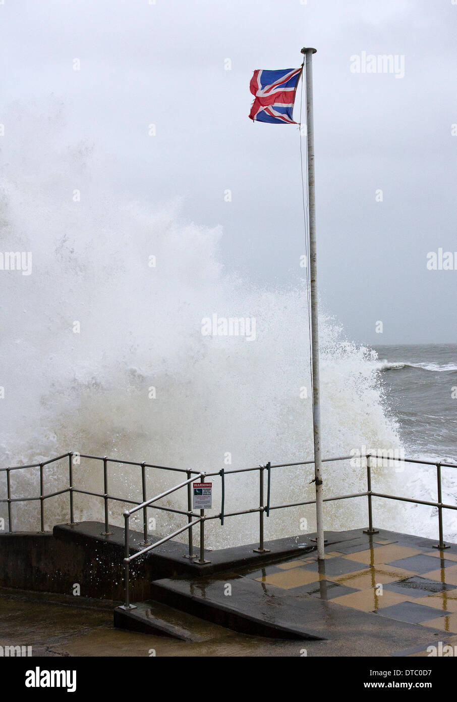 Storm at Teignmouth,Devon,14-2-14 at 4pm,Britain battered by storms,Nature, Vertical, Outdoors, Low Angle View, UK, England, Pattern, Wind, Sky, Storm, Cloud, Day, Devon, High Up, Curve, Backgrounds, Scenics, Directly Below, Weather, Colour Image, Heaven, No People, Photography, Swirl, Teignmouth, Meteorology. Stock Photo