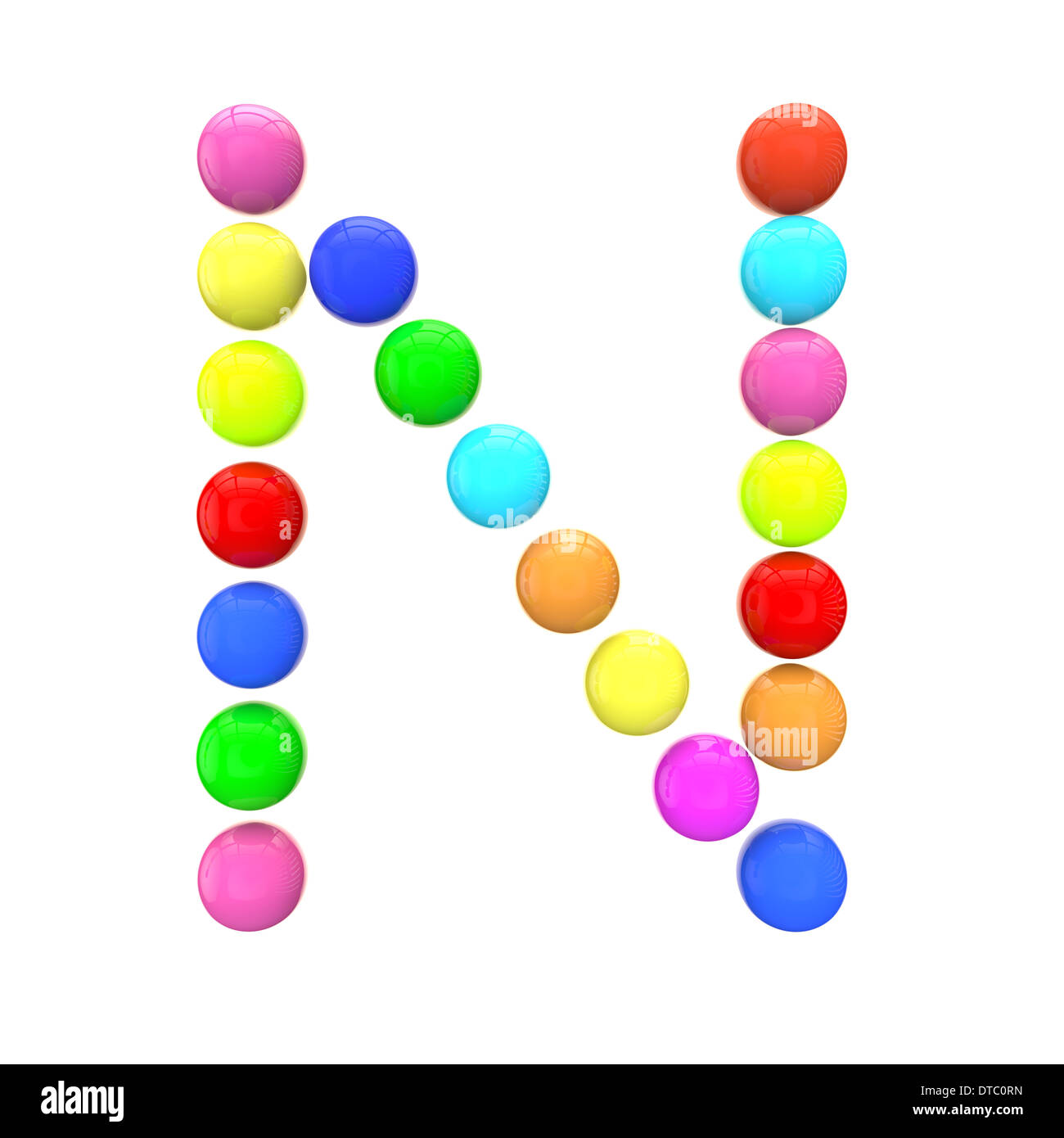 Multicolor N Letter Letter