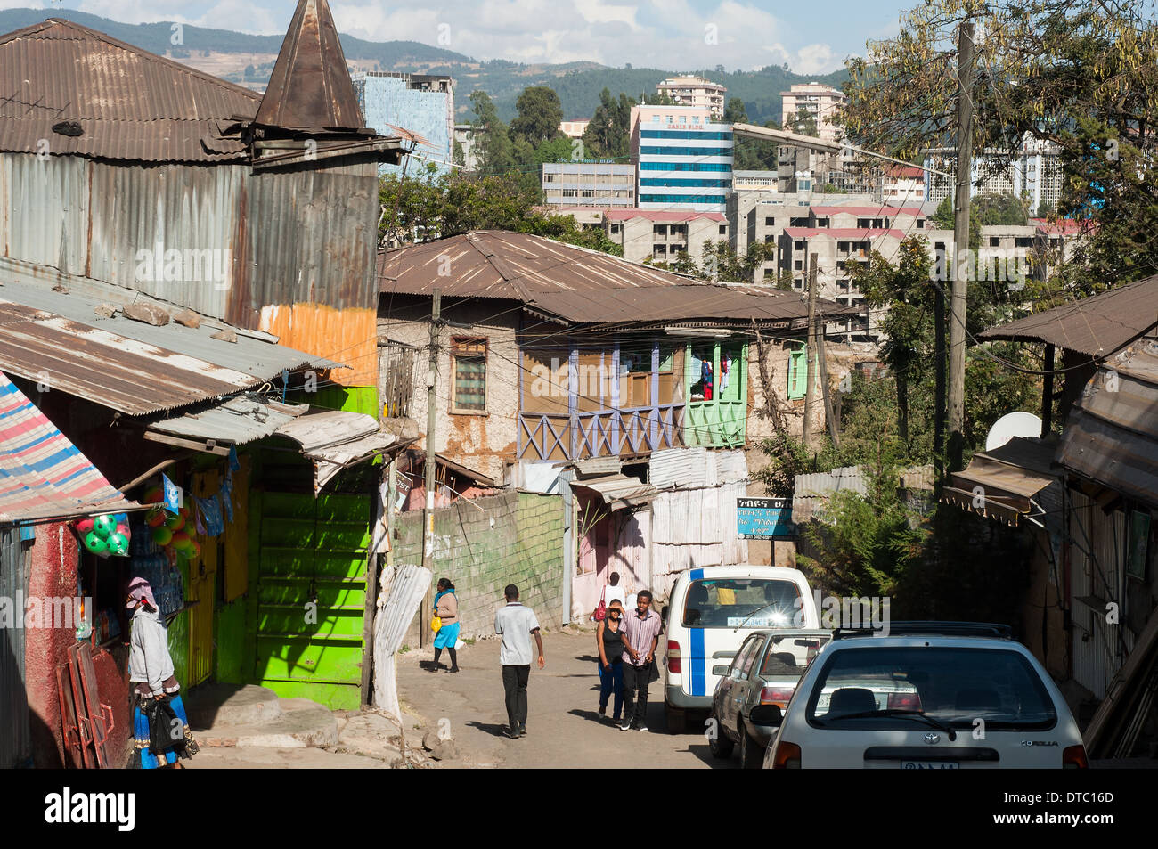 street scene, Piazza, Addis Ababa, Ethiopia Stock Photo Alamy