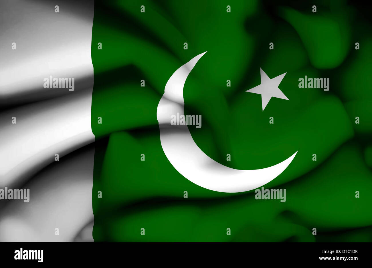 Pakistan waving flag Stock Photo - Alamy