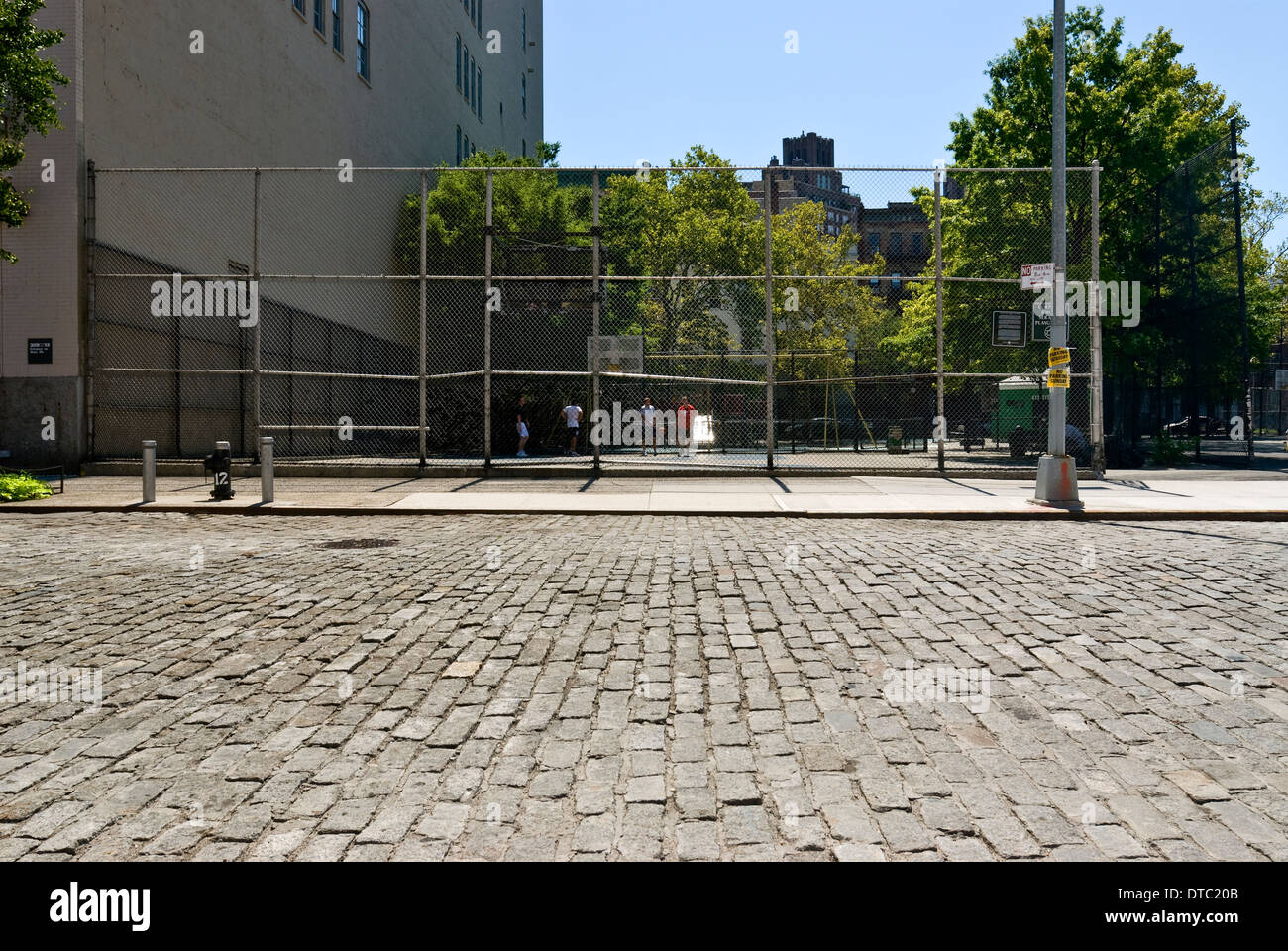 Empty urban street scene in New York City. Stock Photo