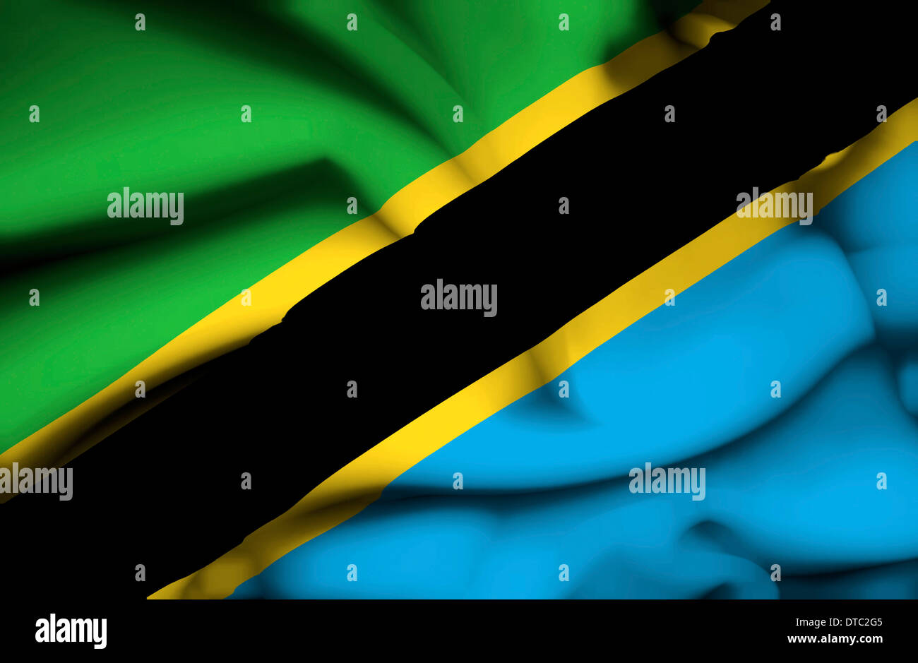 Tanzania waving flag Stock Photo - Alamy