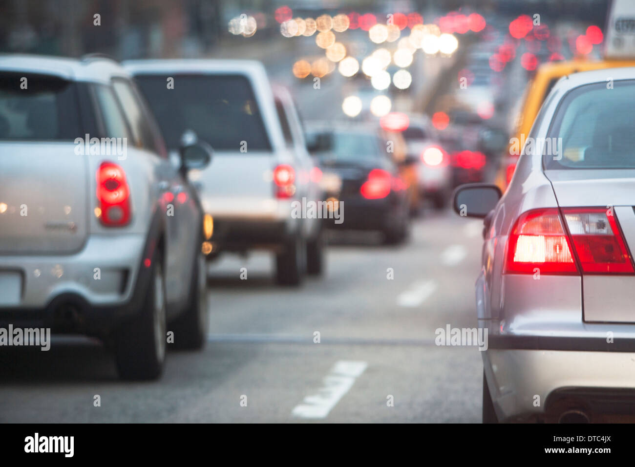 Traffic jam through New York City Stock Photo