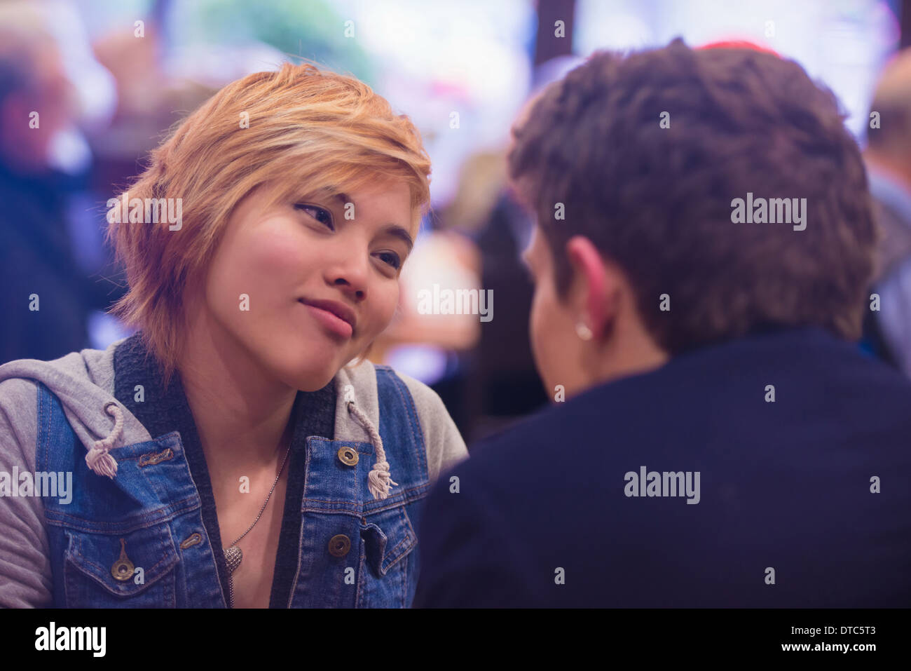Romantic close up blur couple hi-res stock photography and images - Alamy