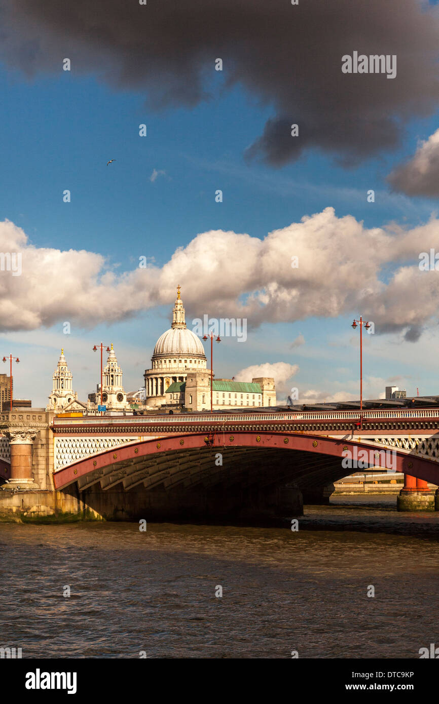 Saint Paul's Cathedral and Blackfriars Bridge,London,England Stock Photo