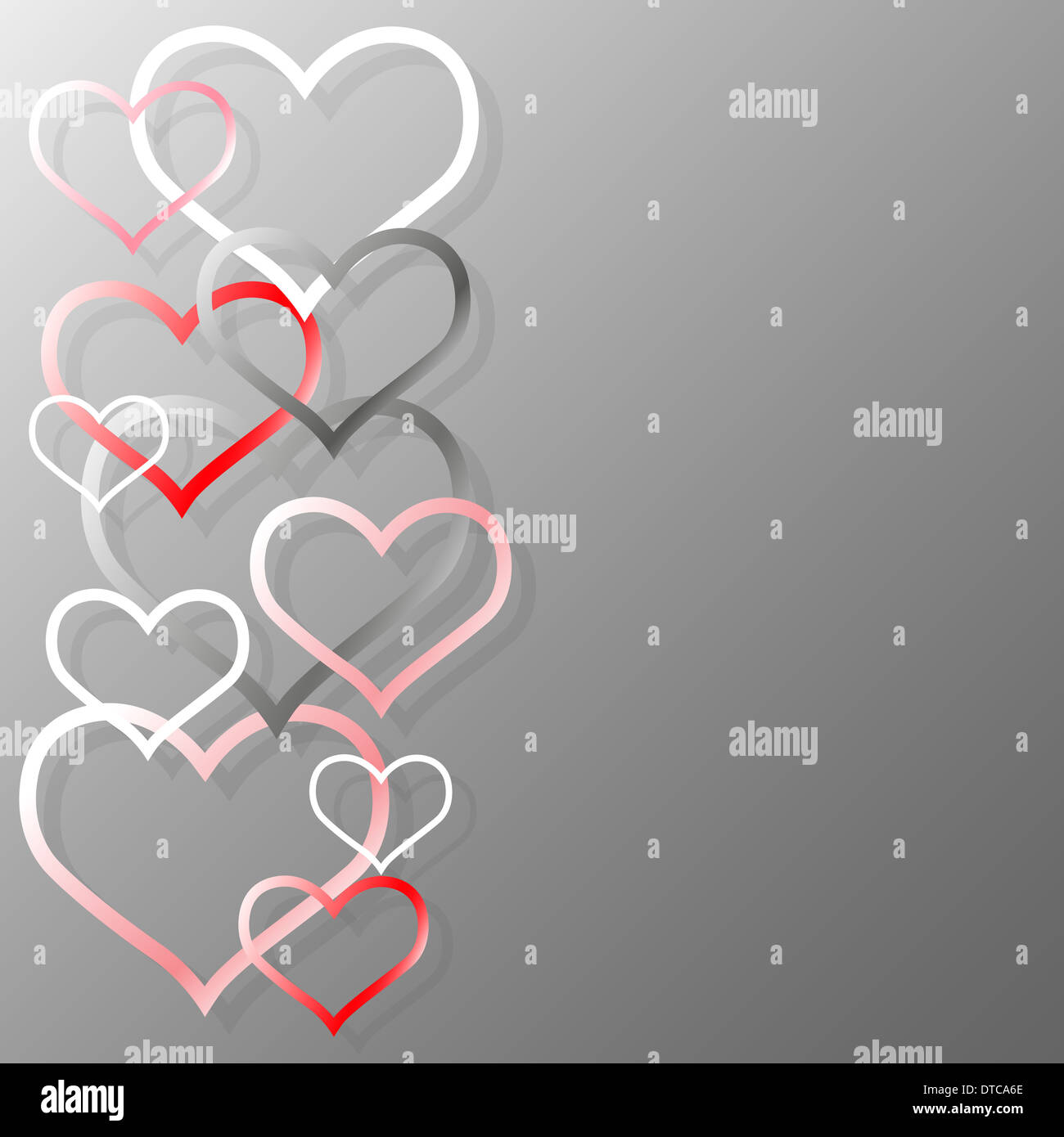 Abstract Red Hearts . vector illustration Stock Photo - Alamy
