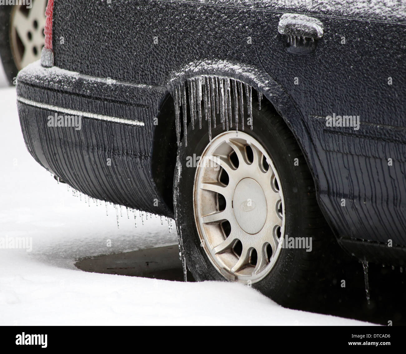 Columbia, South Carolina, USA. after freek snow and ice storm 12/02/14