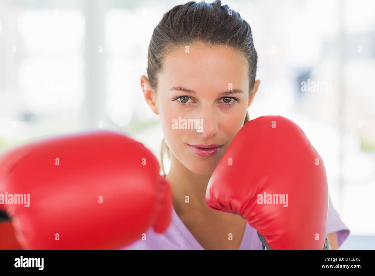 Closeup portrait of a determined female boxer Stock Photo Alamy