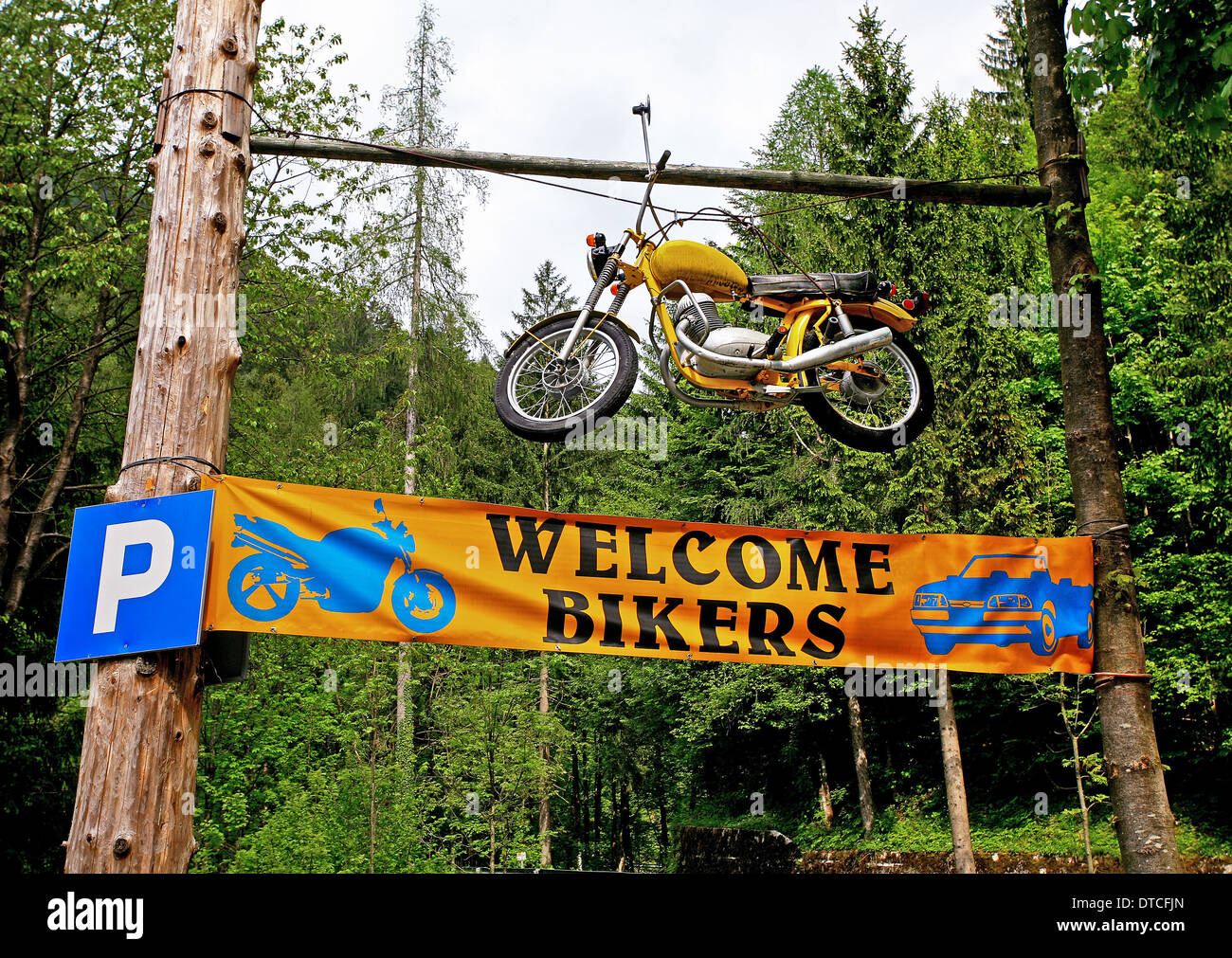 Welcome bikers! Stock Photo