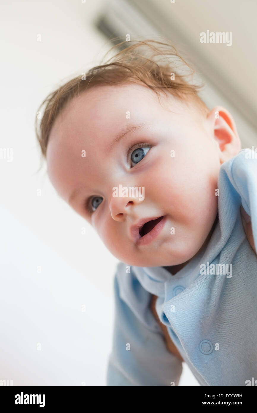 Closeup of cute baby boy Stock Photo