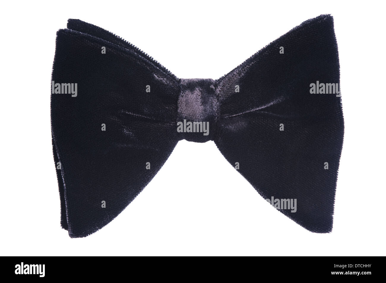 Retro black bow tie isolated on white background Stock Photo
