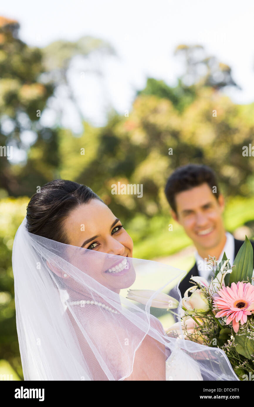 Portrait happy newlywed couple hi-res stock photography and images - Alamy