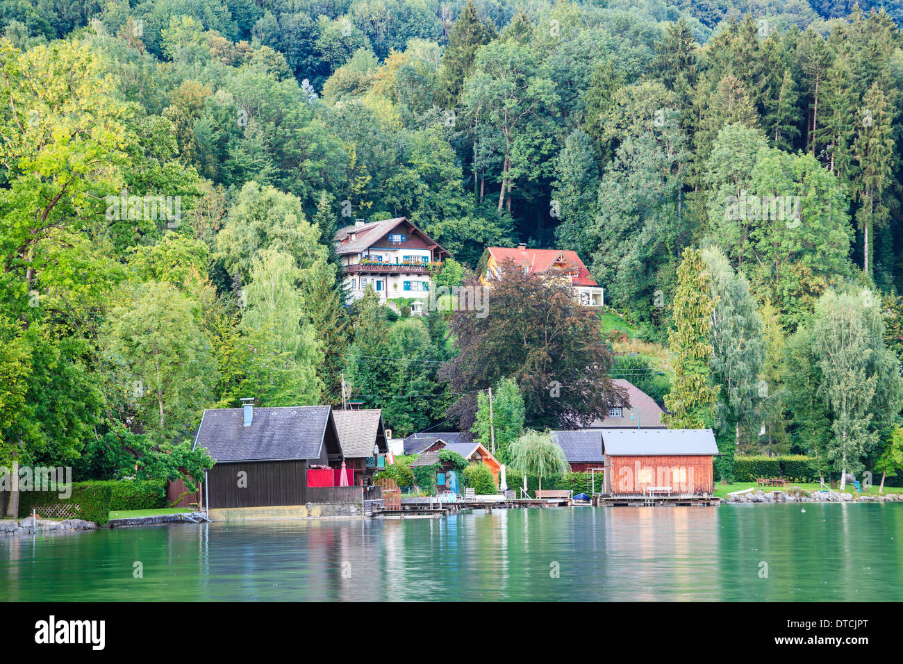 View of mondsee lake in austria Stock Photo