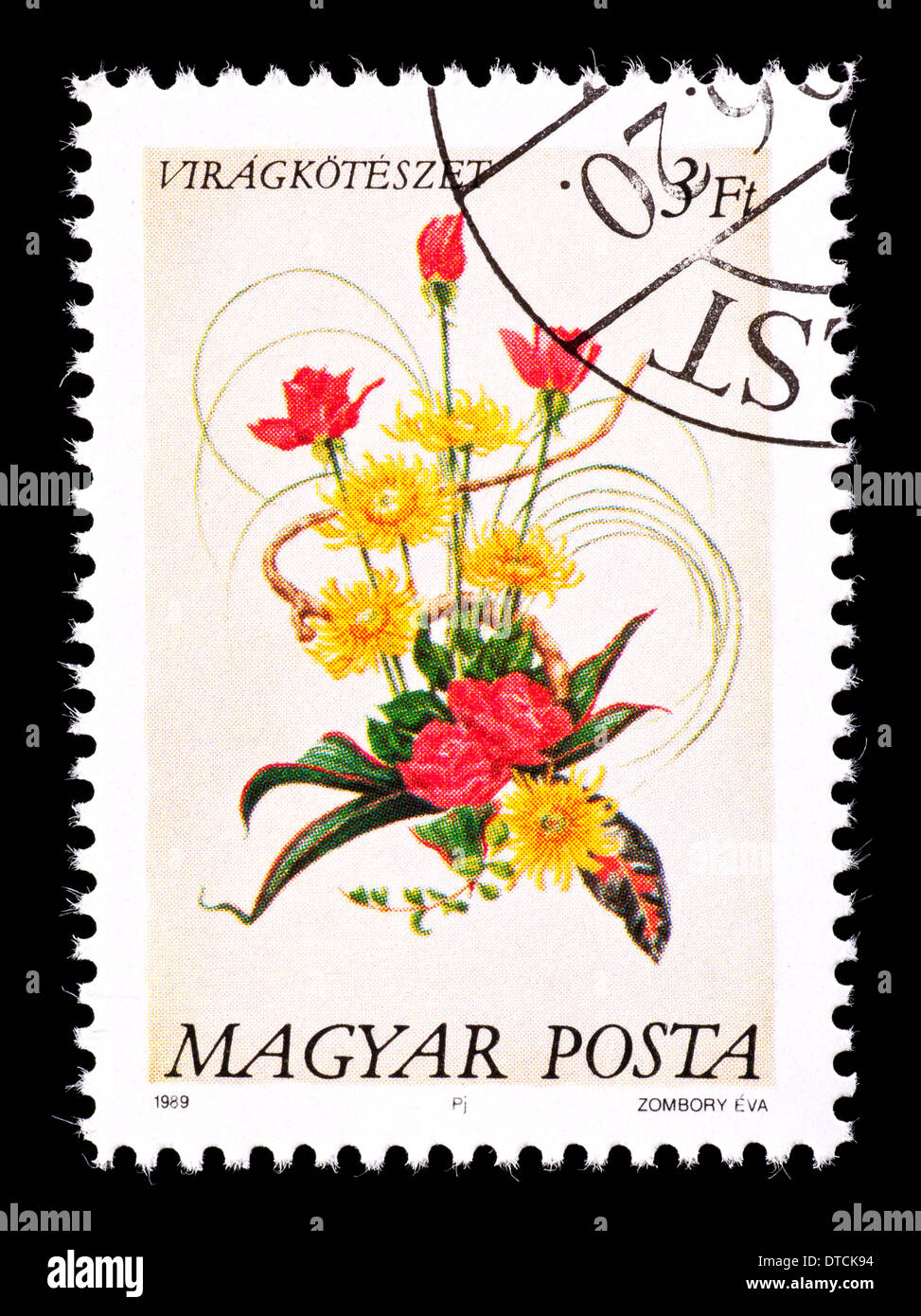 Postage stamp from Hungary depicting a floral arrangement Stock Photo ...
