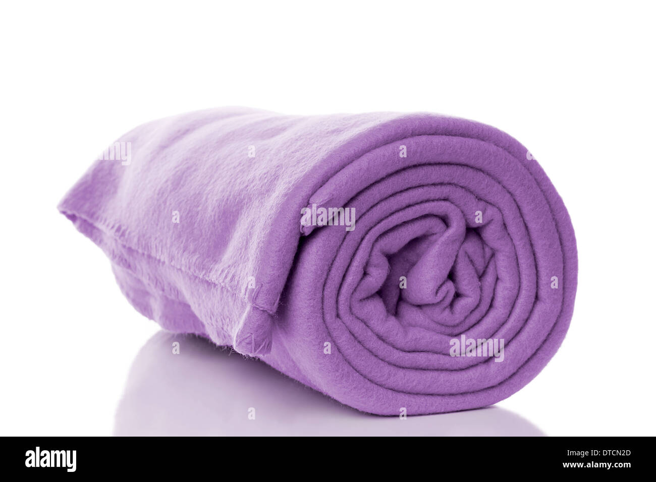 purple fleece blanket Stock Photo