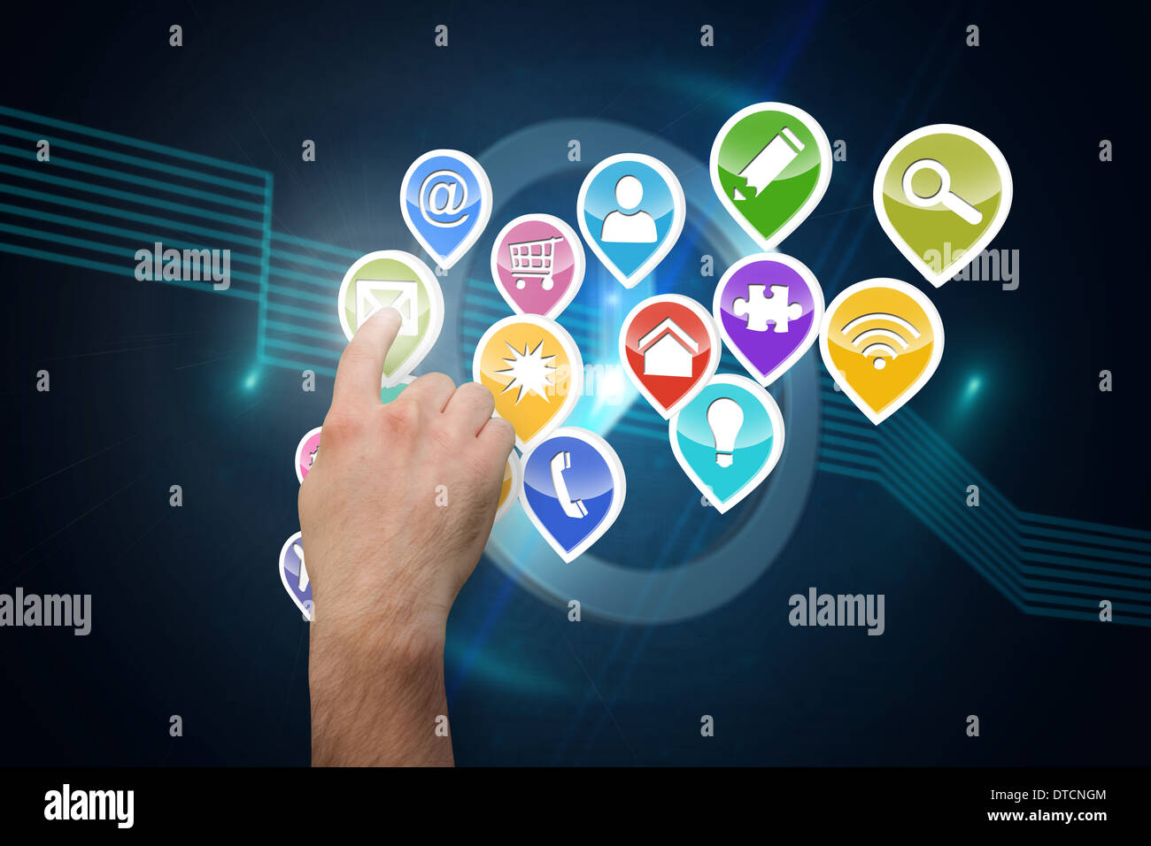 Pointing hand symbol hi-res stock photography and images - Alamy