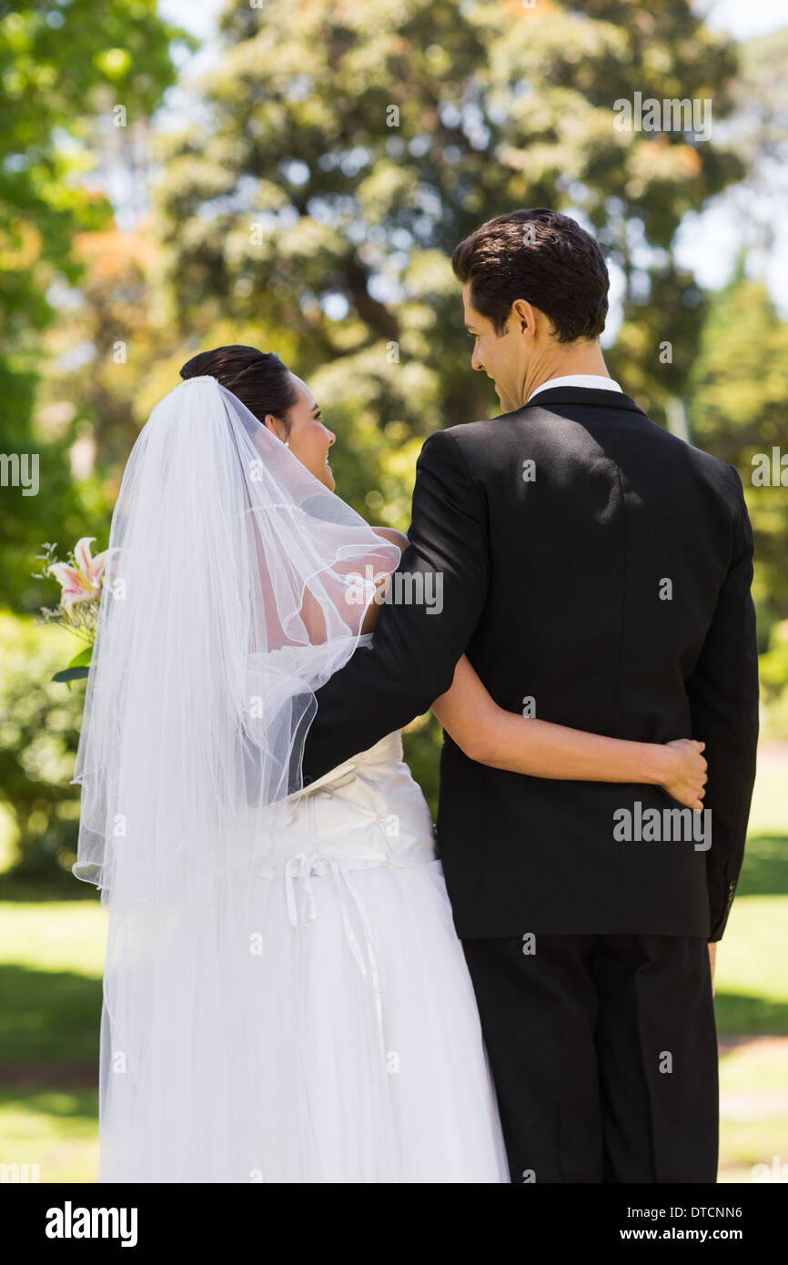 Woman arms around man wedding hi-res stock photography and images - Alamy