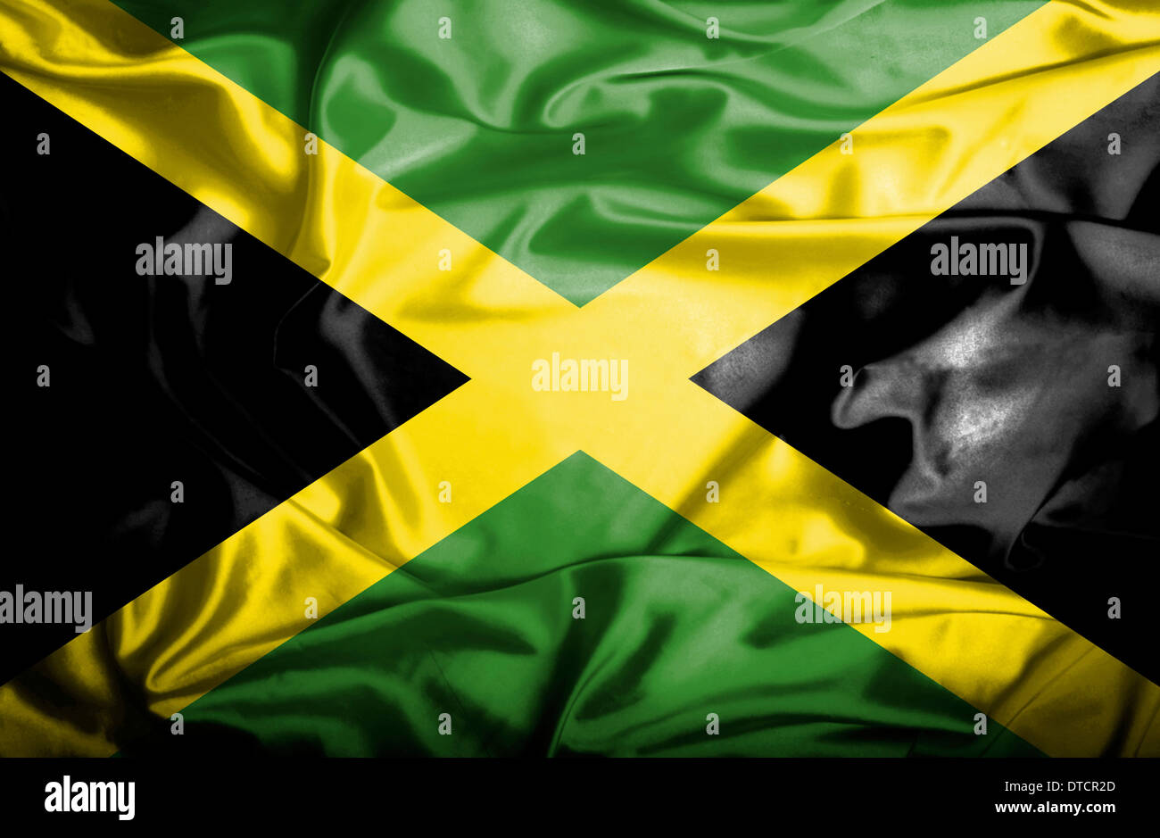 Jamaica National Flag Waving In The Wind Stok Fotoğraflar & Jamaika Bayrağı‘nin - Foto 10