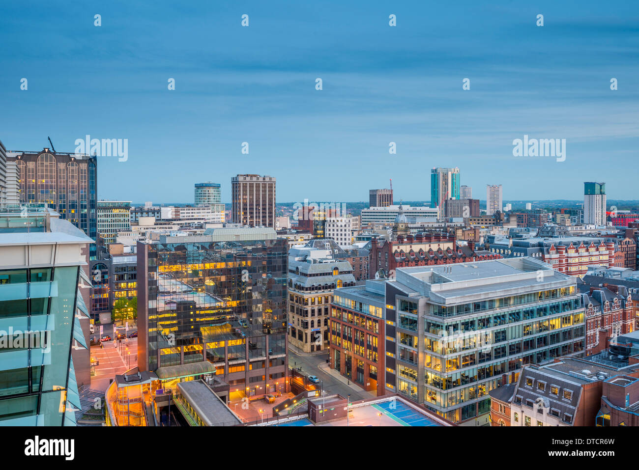 A view over Birmingham city centre from Two Snowhill, West Midlands, England, UK Stock Photo