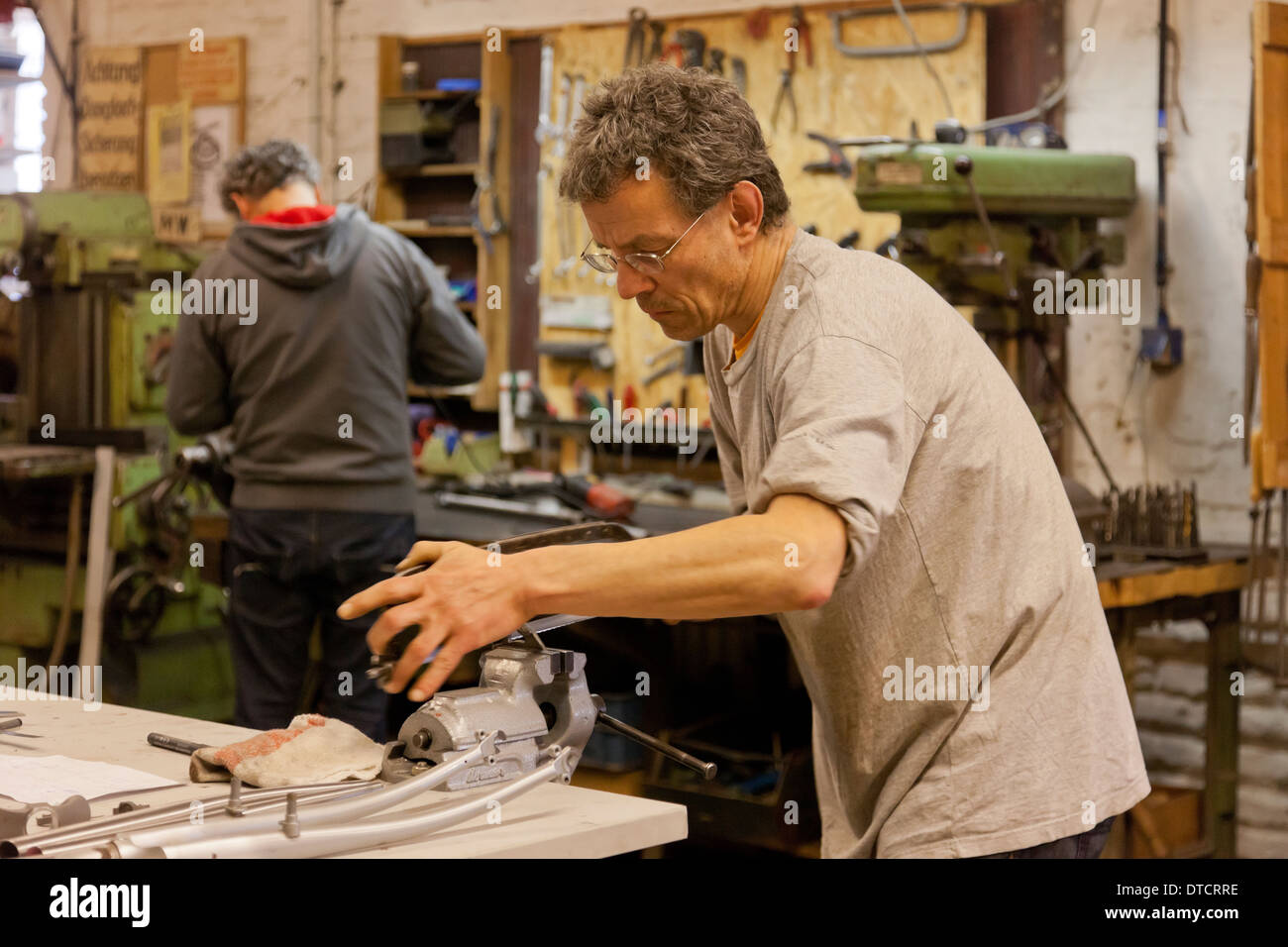 Bicycle frame building hires stock photography and images Alamy