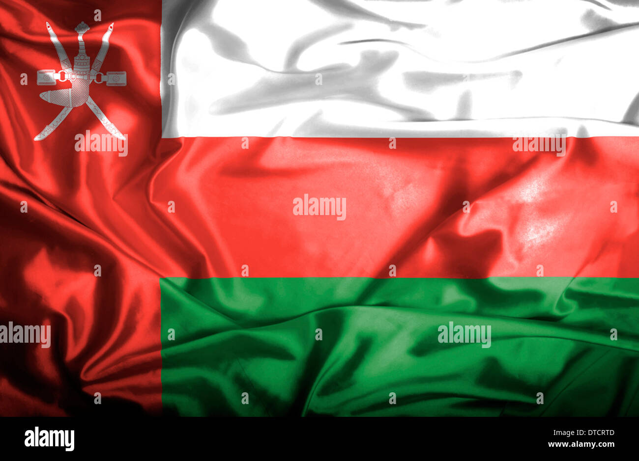 Oman waving flag Stock Photo