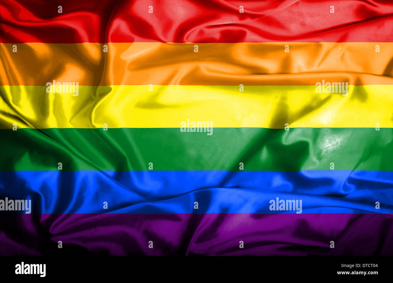 Gay (Pride) waving flag Stock Photo - Alamy