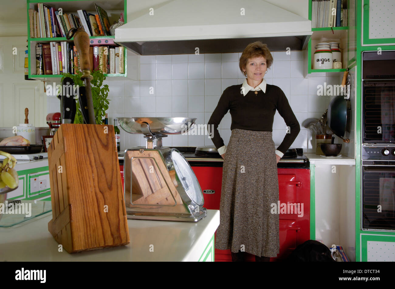 Lady Halifax at home at Garrowby Hall in the Vale of York Stock Photo