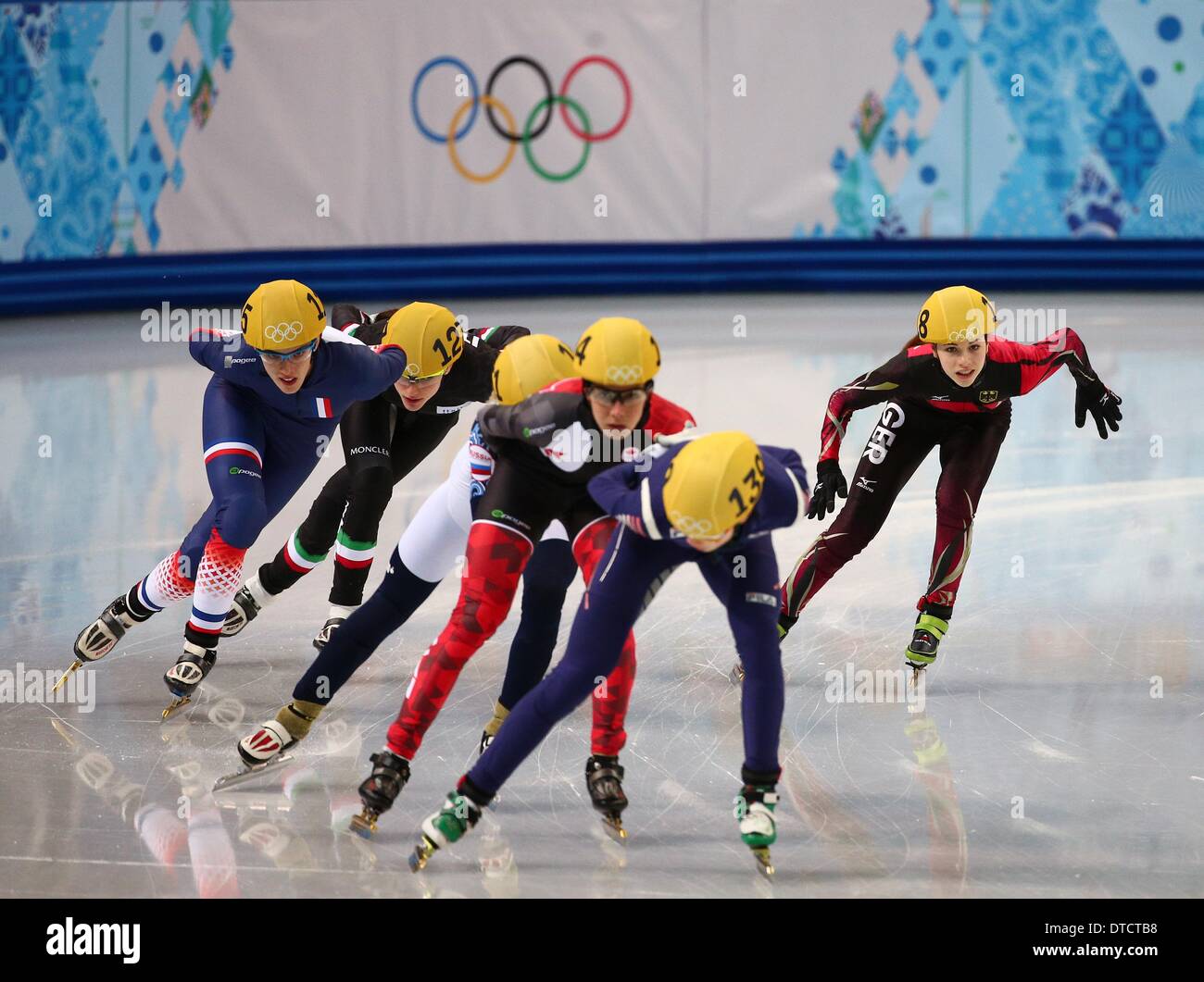 Sochi Russia 15th Feb 2014 Anna Seidel Of Germany R L Shim Suk Stock Photo Alamy