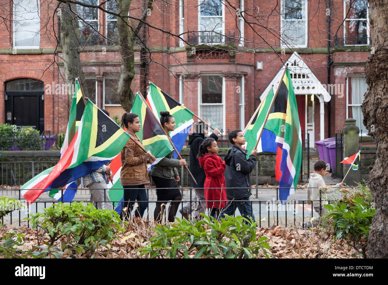 Africa kid waving flags hi-res stock photography and images - Alamy