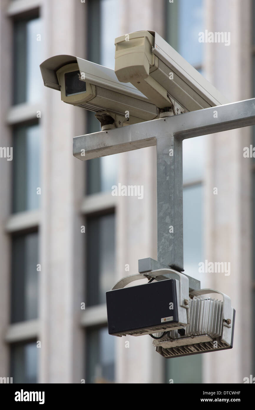 Berlin, Germany, surveillance cameras on the grounds of the