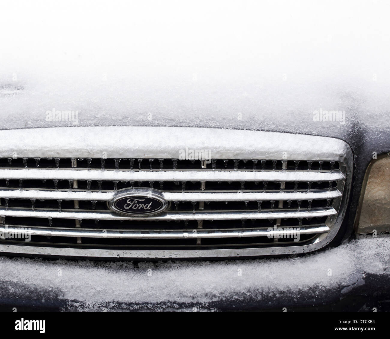 Columbia, South Carolina, USA. after freek snow and ice storm 12/02/14