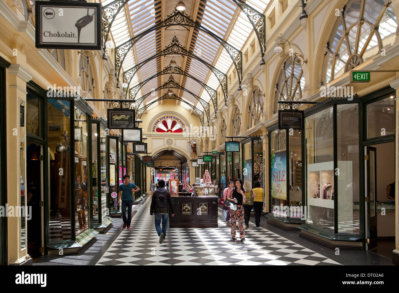 Royal Arcade shopping, Melbourne, Victoria, Australia Stock Photo