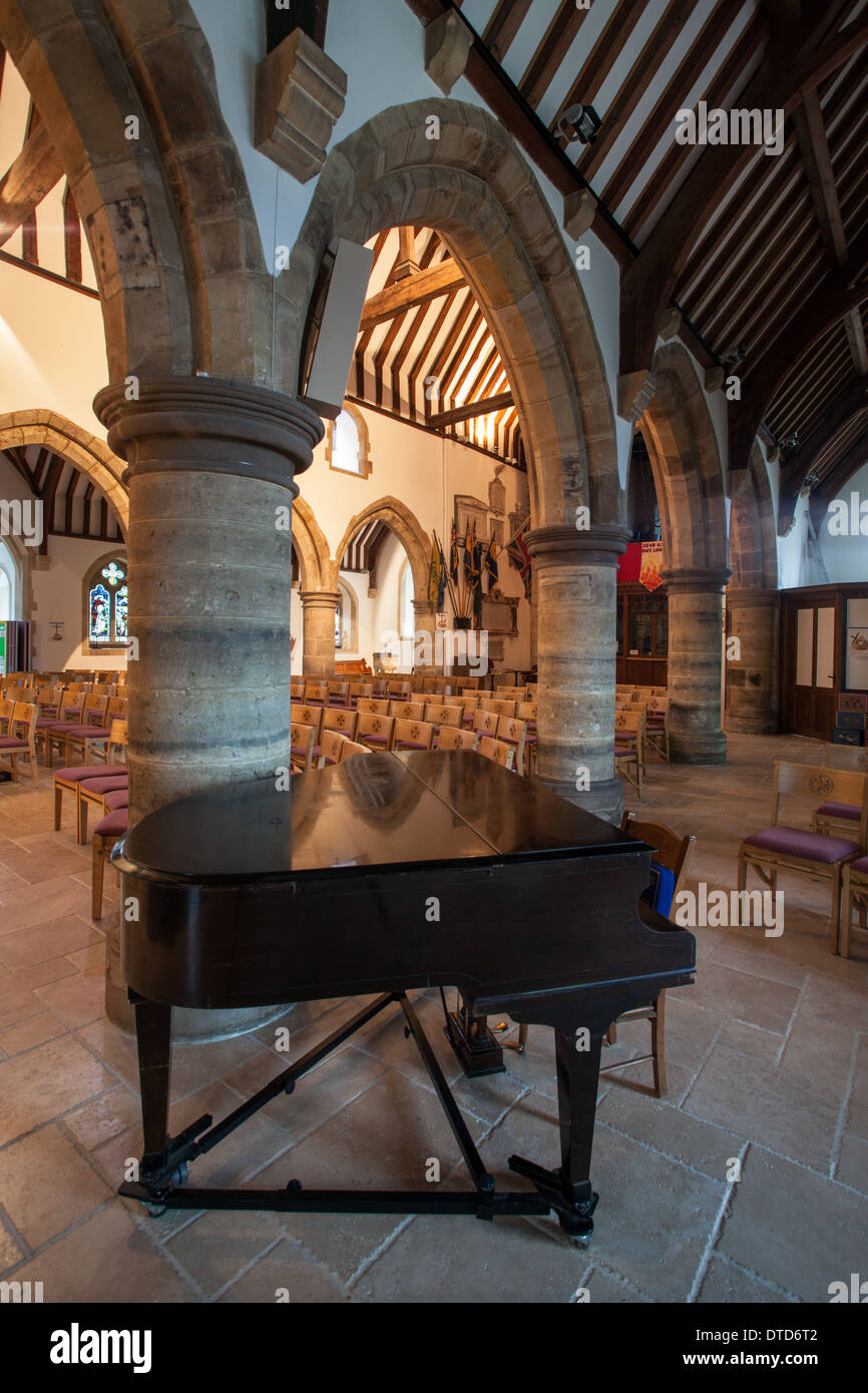 St Peter's church interior in Henfield, East Sussex, England Stock Photo